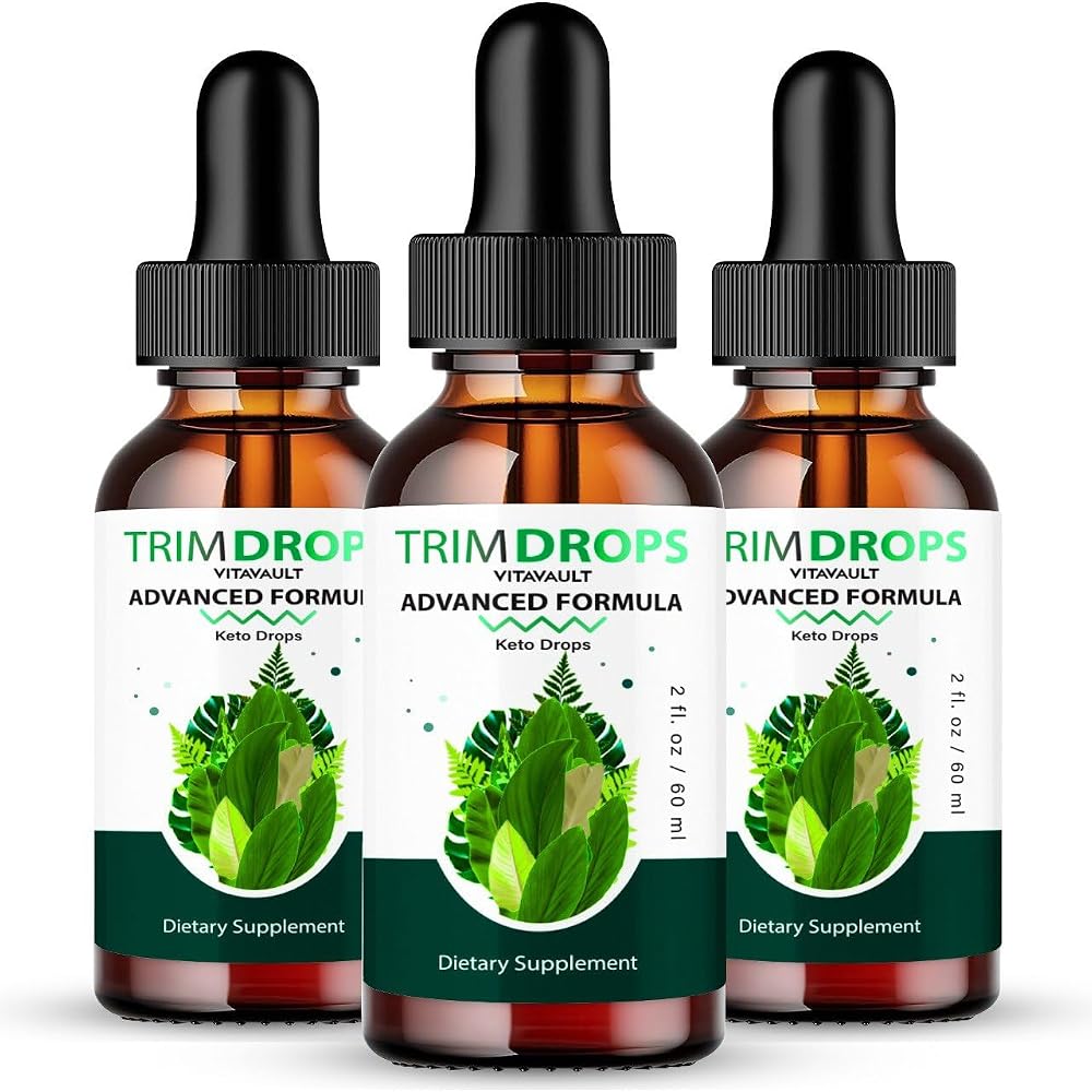 Vitavault Trim Drops Liquid All Natural Formula - 3 Pack
