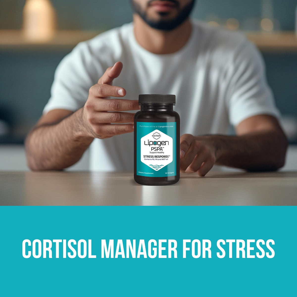Lipogen PSPA Stress Relief Supplement Cortisol Manager - 90 Softgels - image 7