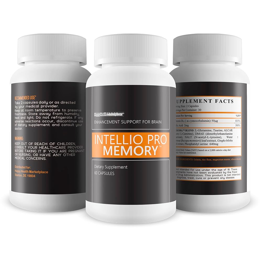 Happy Health Marketplace Intellio Pro Memory Brain Support - 60 Capsules - image 4