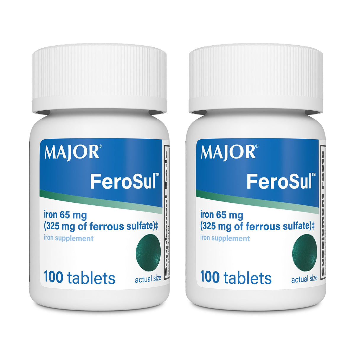 Major Ferosul - Ferrous Sulfate 325mg Tablets with 65mg of Elemental