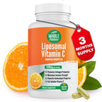 Whole Nature Liposomal Vitamin C Supplement Pills 1200 mg - High
