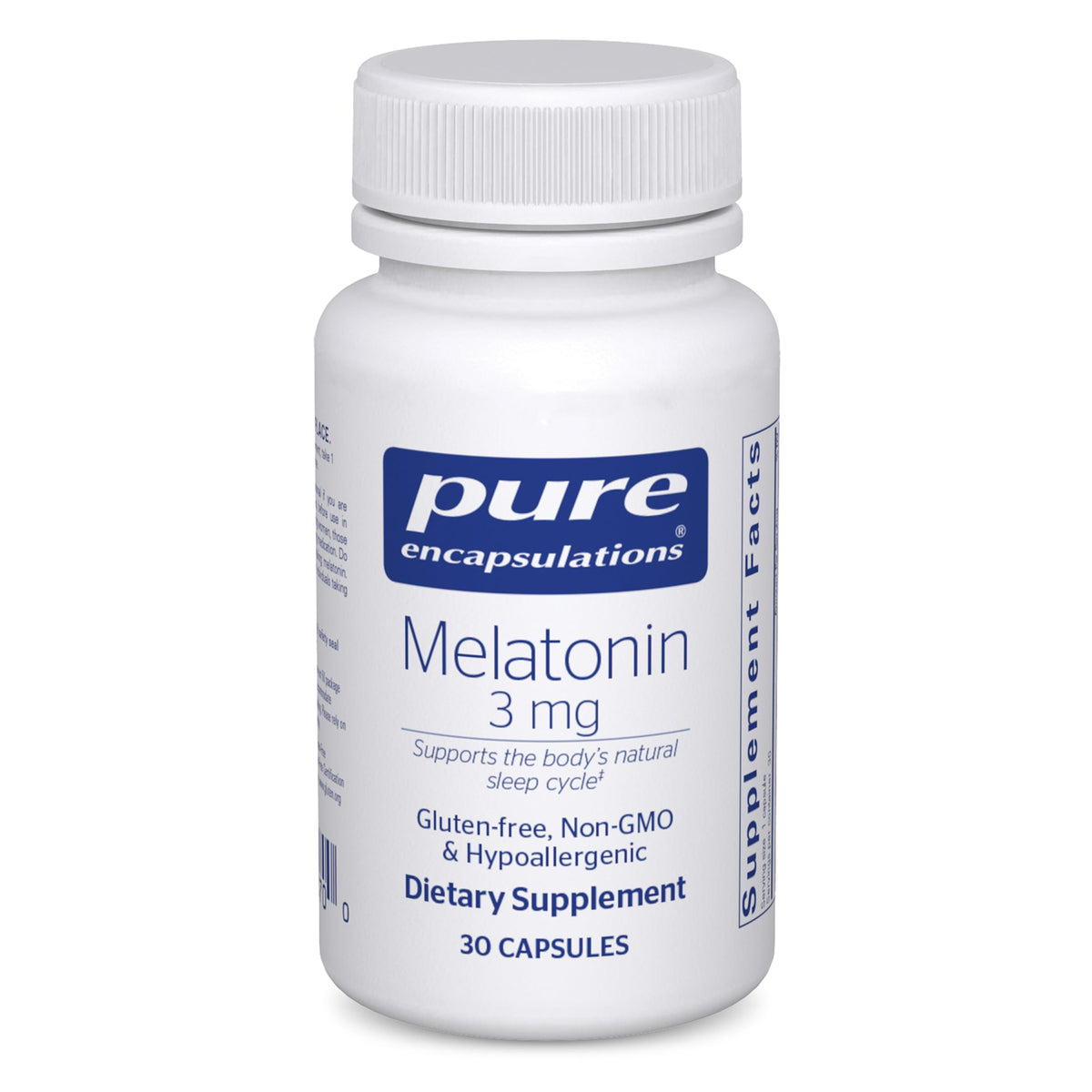 Pure Encapsulations Melatonin 3 mg Sleep Support - 30 Capsules