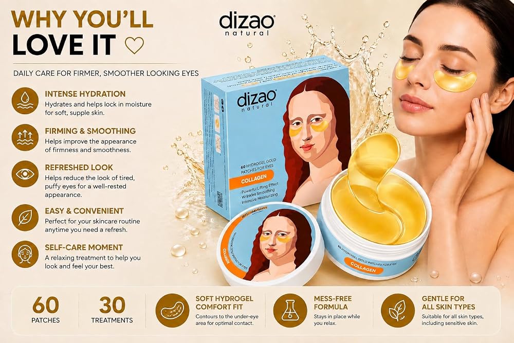 Dizao Collagen Under Eye Patches, Firming & Smoothing - 60 Patches - image 2