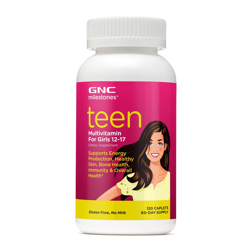 GNC Milestones Teen Multivitamin for Girls 12-17 - 120 Caplets