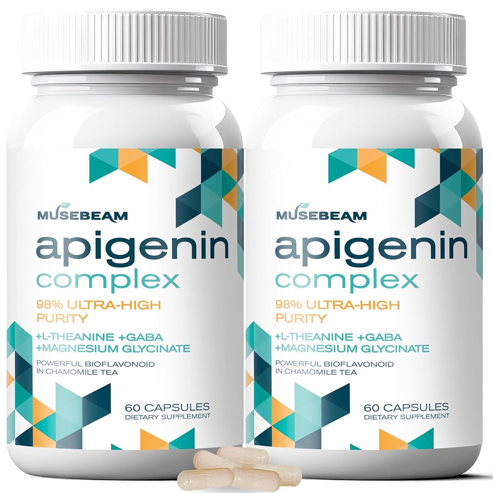 musebeam Apigenin Supplement for Rest and Relaxation Support - 120 Capsules