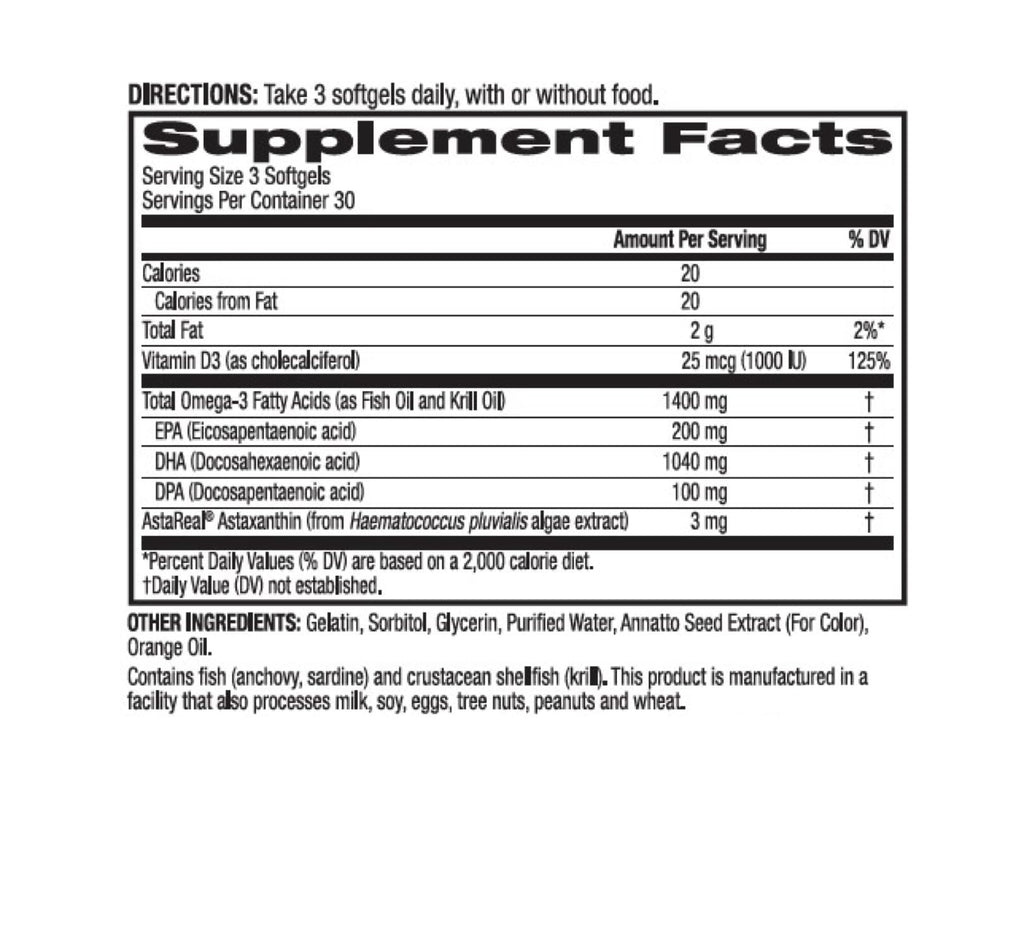 BioTrust OmegaKrill Fish & Krill Oil Omega 3 Supplement - 90 Softgels - image 3