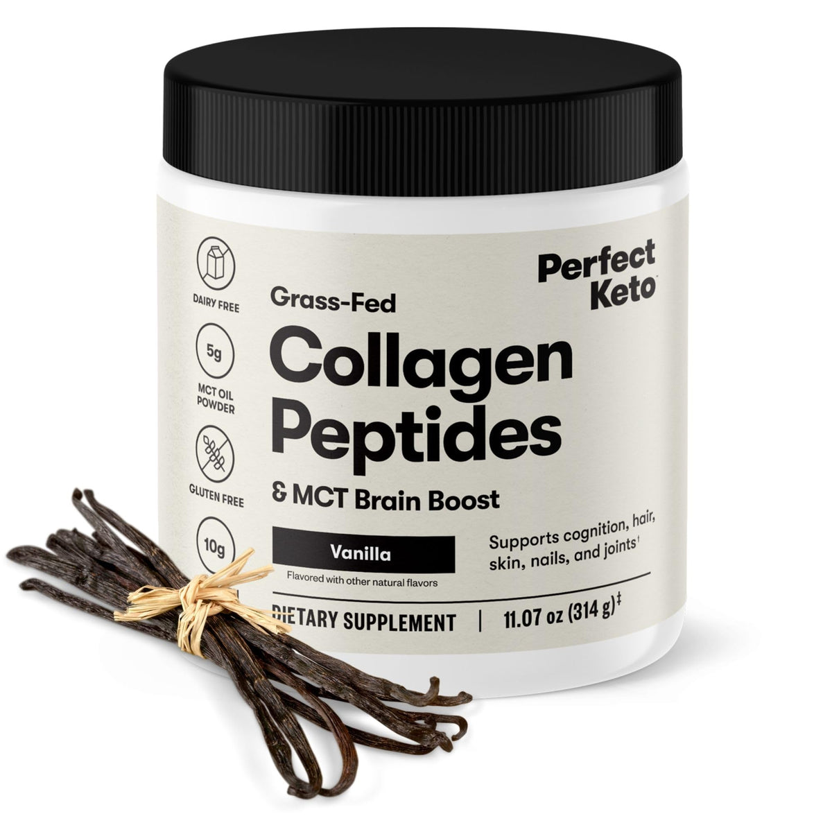 Perfect Keto Collagen Protein Powder with MCT Oil - Grassfed