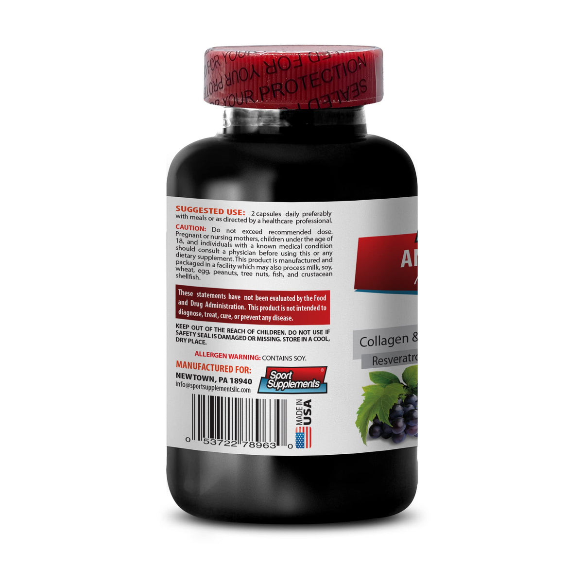 Sport Supplement Resveratrol 2000 Anti-Wrinkle Capsules - 60 Capsules - image 3