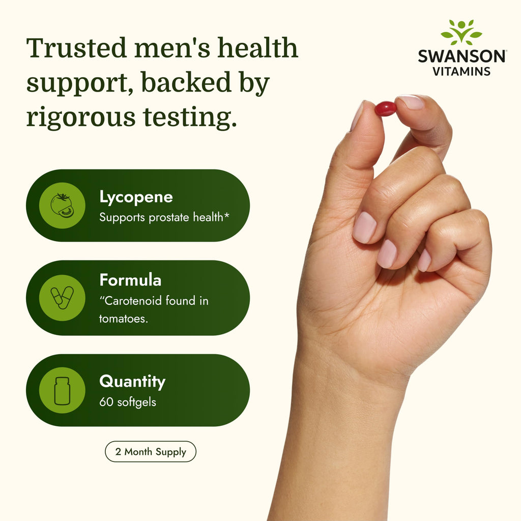 Swanson Lycopene Prostate and Heart Health Supplement - 60 Softgels - image 3