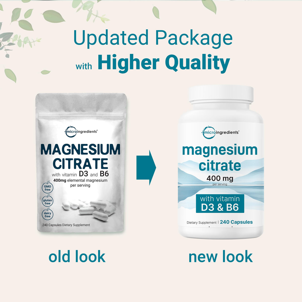 Micro Ingredients Magnesium Citrate 400mg - 240 Capsules - image 3