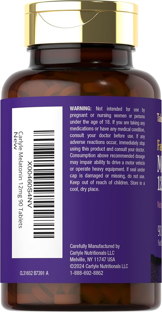 Tahoe Nutritionals Melatonin 12mg Fast Dissolve Tablets - 90 Count - image 3