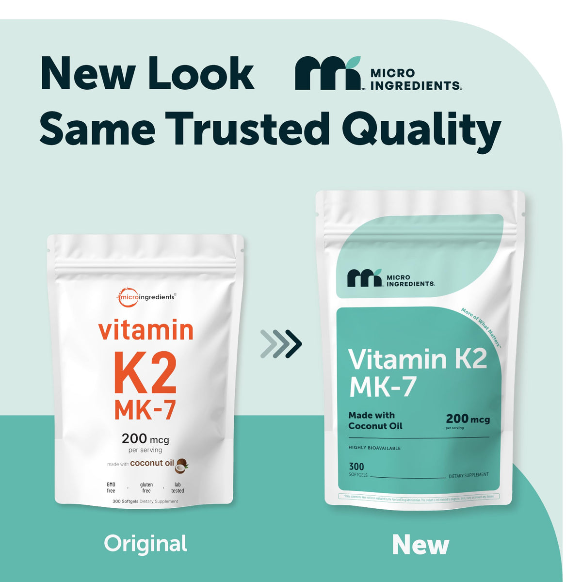 Micro Ingredients Vitamin K2 MK-7 200 mcg - 300 Softgels - image 2