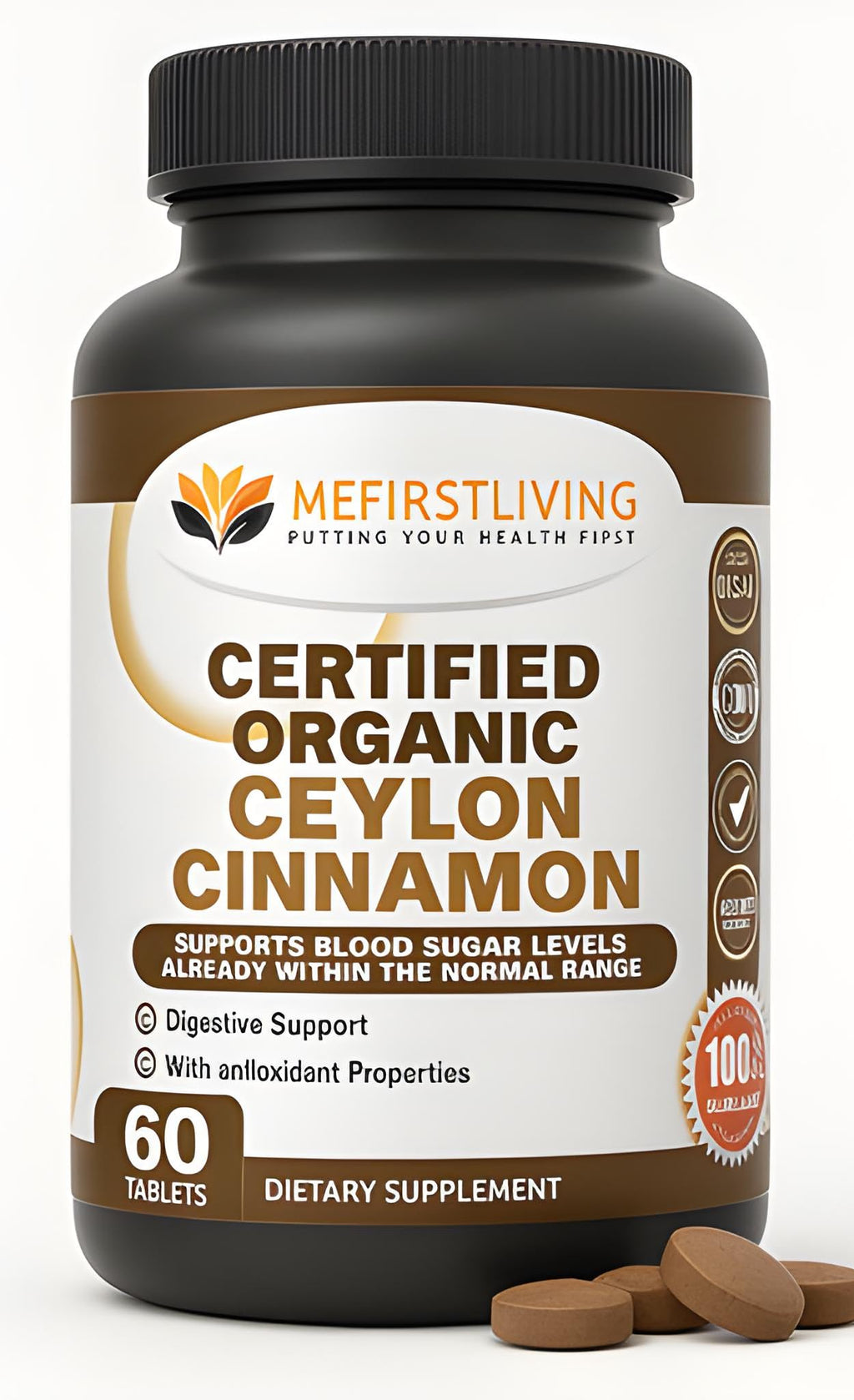 Me First Living Ceylon Cinnamon 1000mg Metabolism Support - 60 Tablets