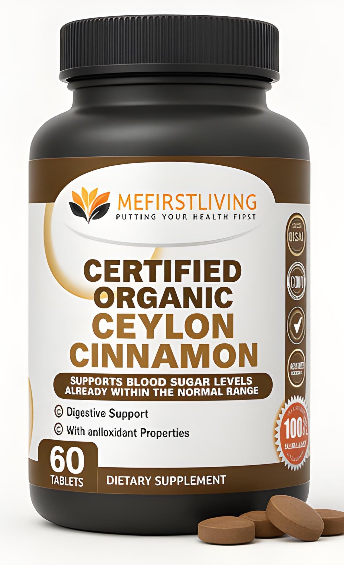 Me First Living Ceylon Cinnamon 1000mg Metabolism Support - 60 Tablets
