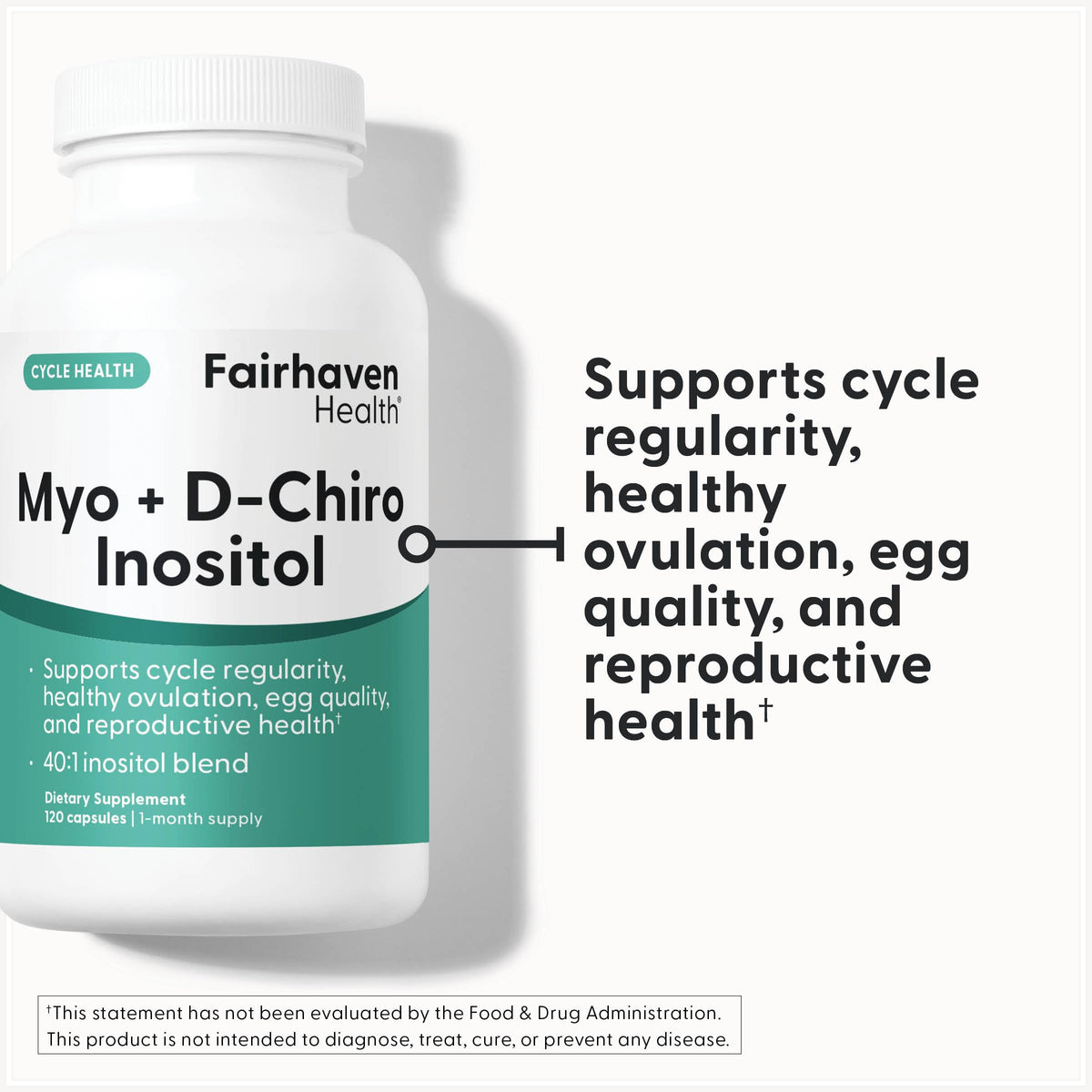 Fairhaven Health Myo & D-Chiro Inositol - 120 Capsules - image 2