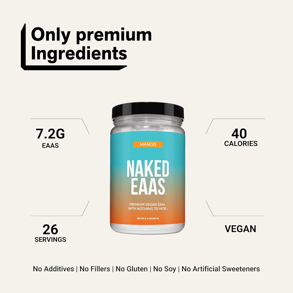 NAKED EAAs Amino Acids Powder - Vegan Essential Amino Acids