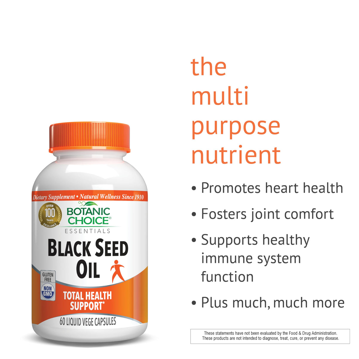 Botanic Choice Black Seed Oil 500 mg - 60 Vegetarian Capsules - image 3