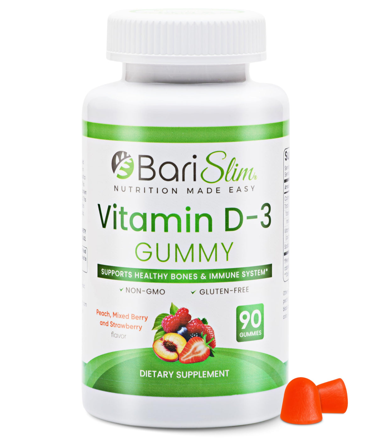 BariSlim Bariatric Vitamin D-3 Gummies - 90 Fruit Chews