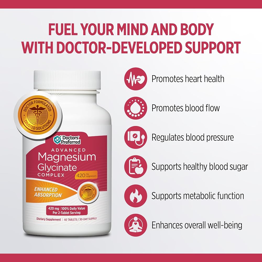 DOCTORS' PREFERRED Advanced Magnesium Glycinate 420 mg - 60 Capsules - image 5