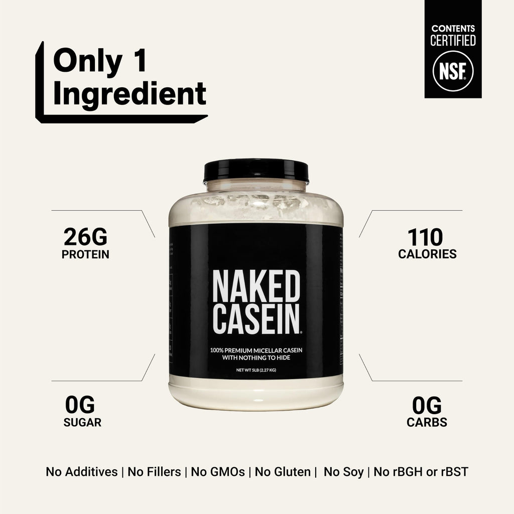 NAKED Casein Micellar Casein Protein Powder - 5 Lb - image 3