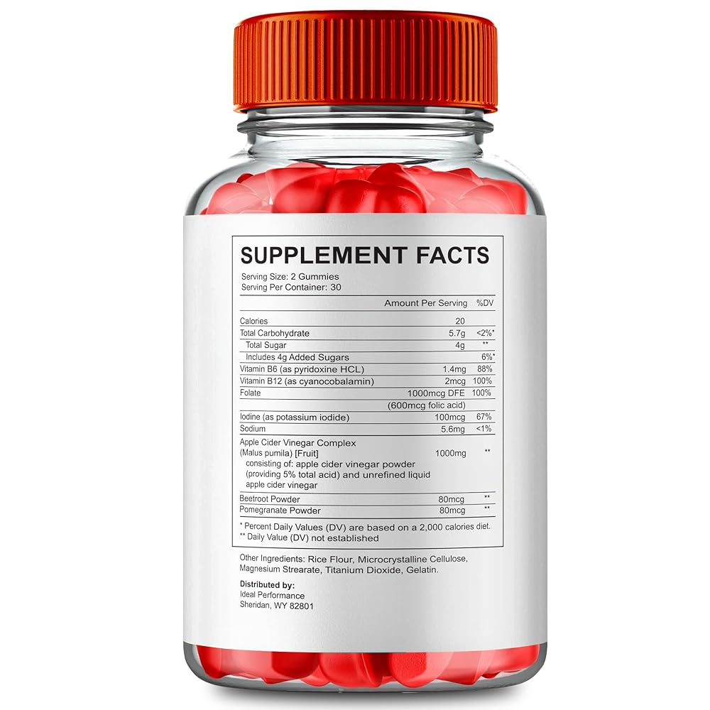 IDEAL PERFORMANCE Rapid Charge Keto ACV Gummies 1000mg - 60 Gummies - image 2