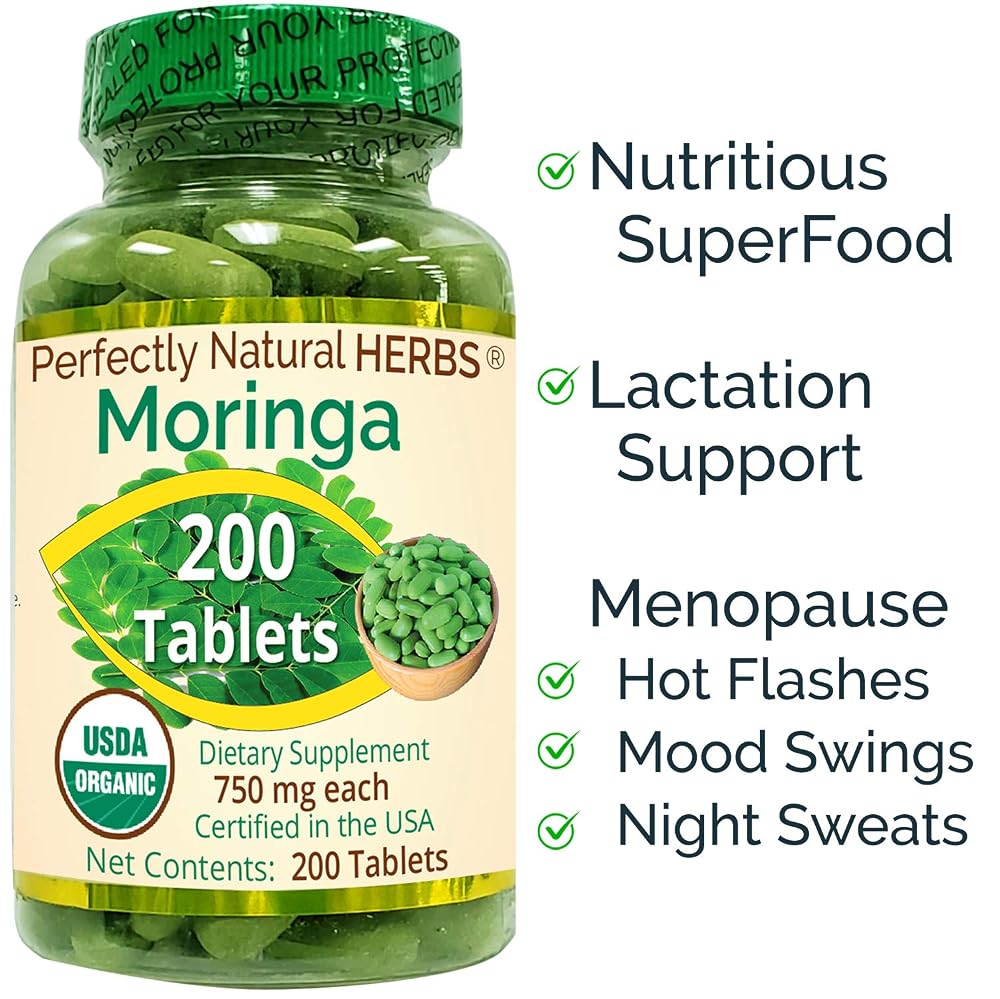 Perfectly Natural Herbs Organic Moringa Tablets - 200 Count - image 4