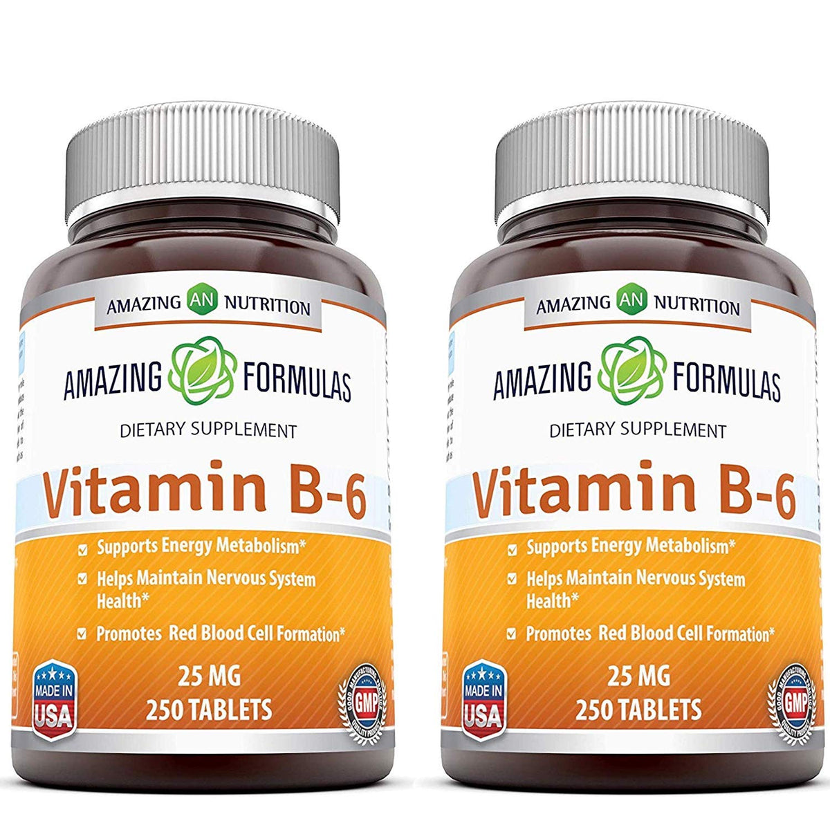 Amazing Formulas Vitamin B6 Pyridoxine 25mg - 500 Tablets