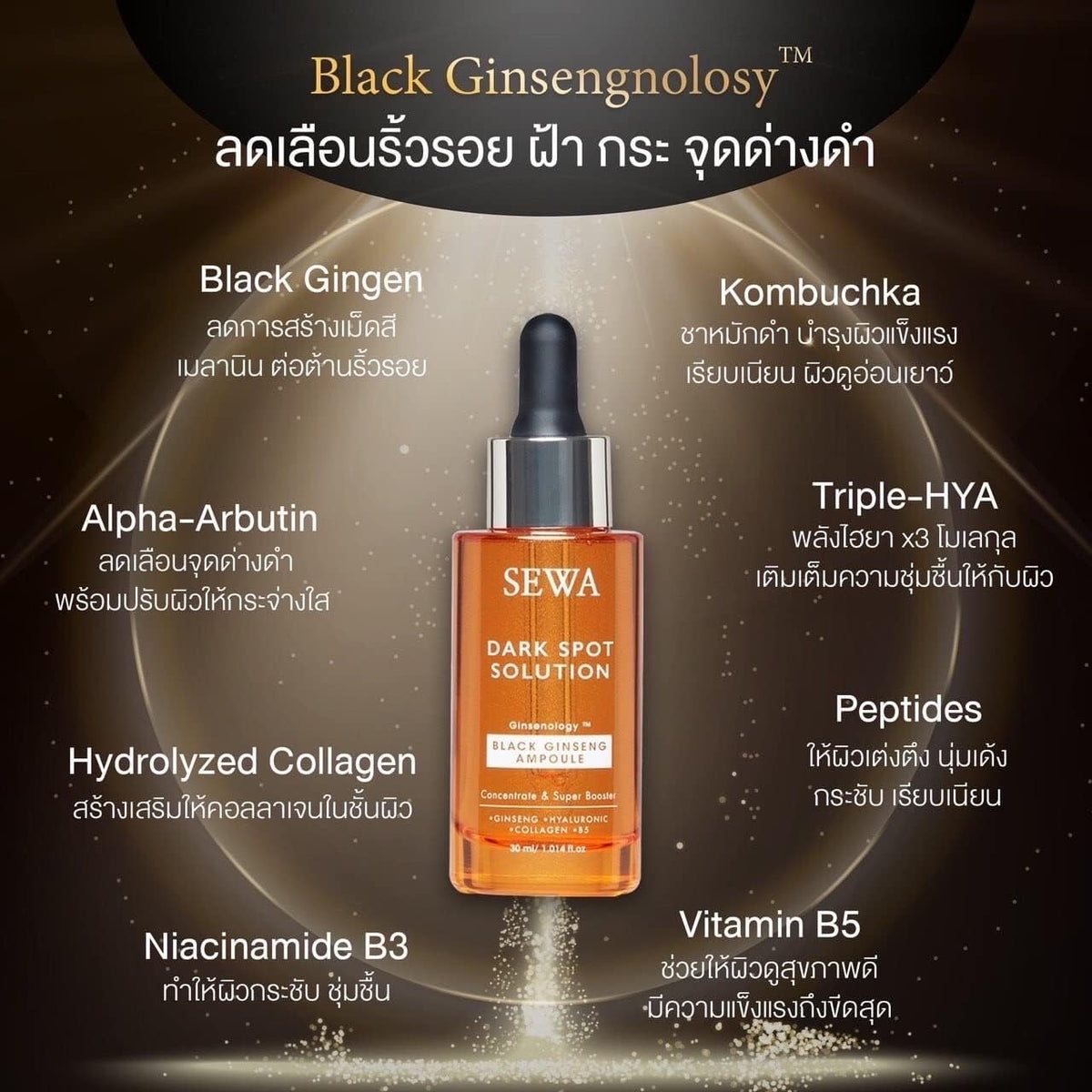 Sewa Dark Spot Solution Black Ginseng Ampoule Concentrate - 30ml - image 8