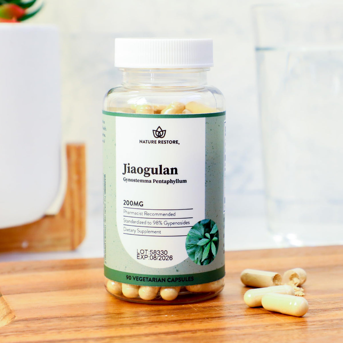 Nature Restore Jiaogulan Extract 98% Gypenosides - 90 Capsules - image 4
