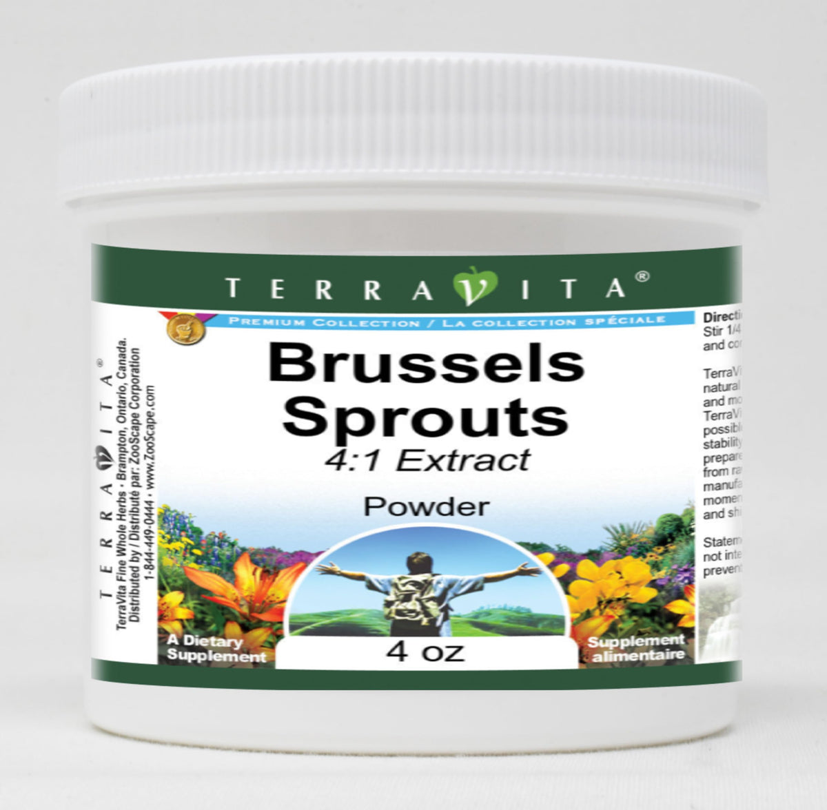 Terravita Brussels Sprouts 4:1 Powder - 3 Pack (4 oz each)