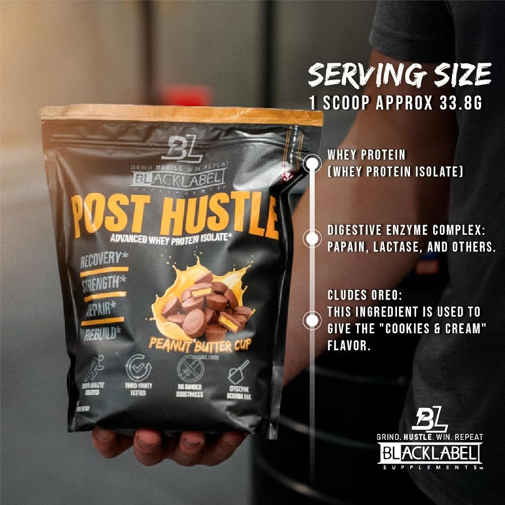 BLACKLABEL Supplements Post Hustle Post Workout Protein Powder