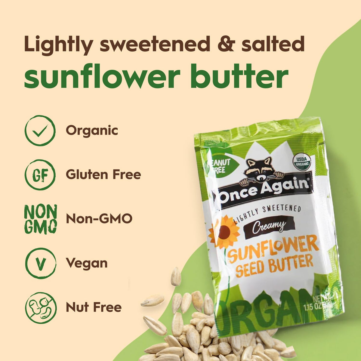 Once Again Organic Sunflower Butter Packets - 10 ct, 1.15 oz - image 5