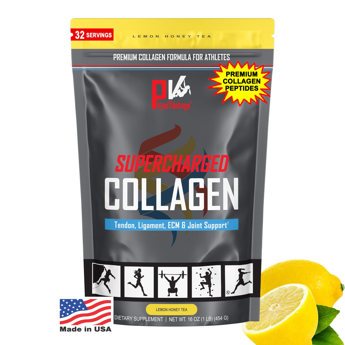 PhysiVantage Supercharged Collagen Powder with Vitamin C + BCAAs