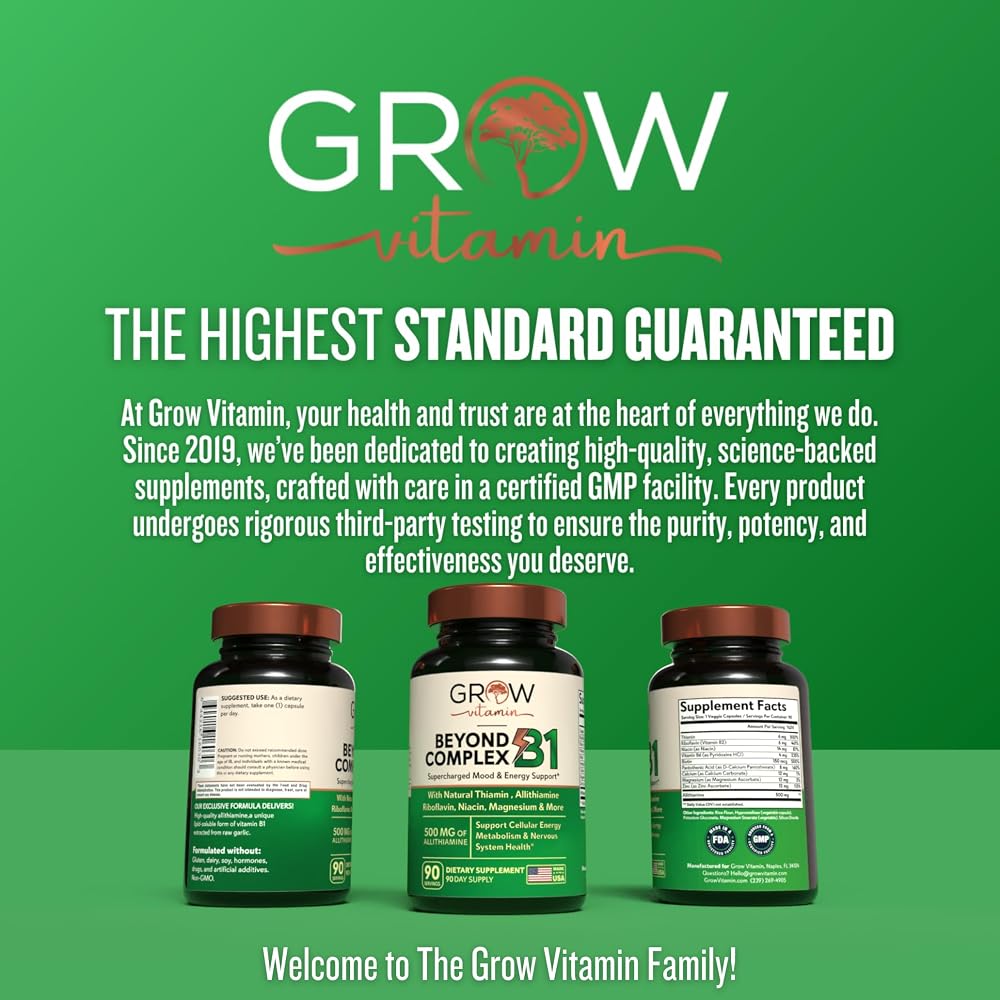 grow vitamin Beyond B1 Complex Vitamin B Supplement - 90 Capsules - image 6