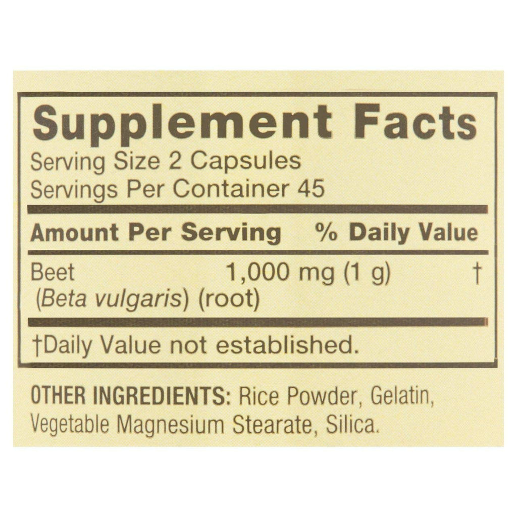 Spring Valley Beet Root 1000mg - 90 Capsules - image 2