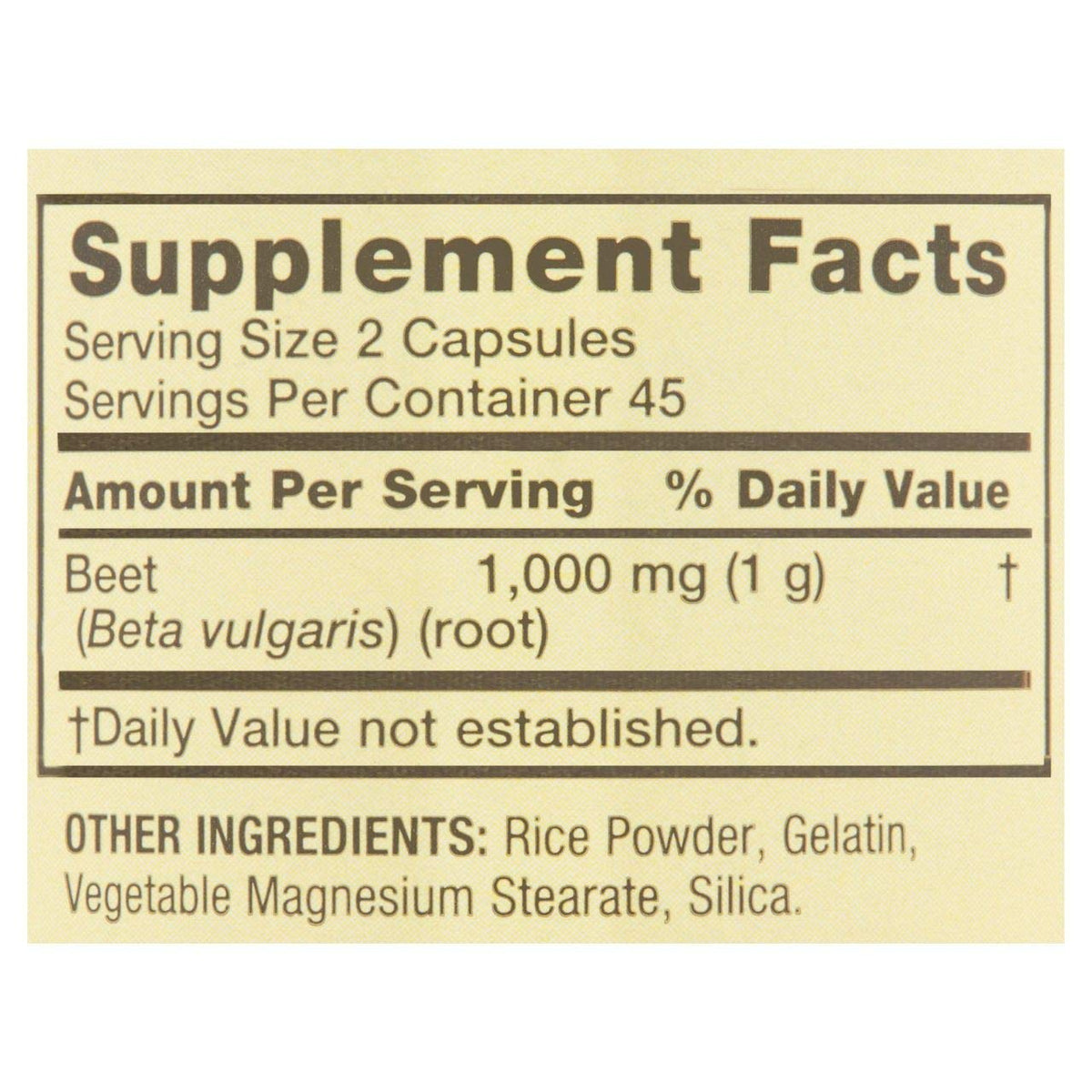 Spring Valley Beet Root 1000mg - 90 Capsules - image 2