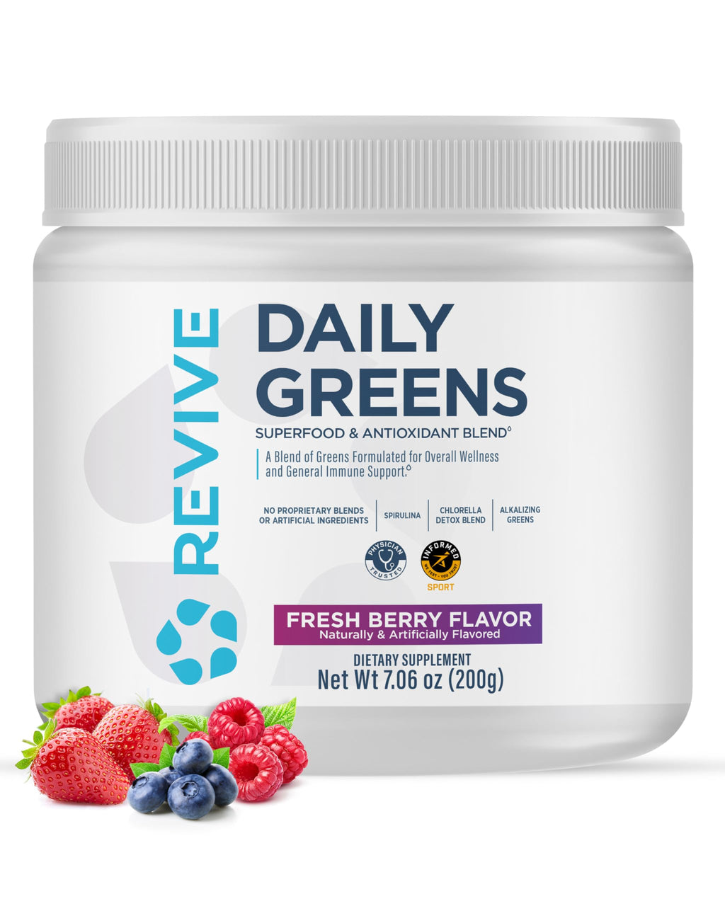 Revive MD Super Greens Powder Mix - Smoothie & Juice Mix with Green