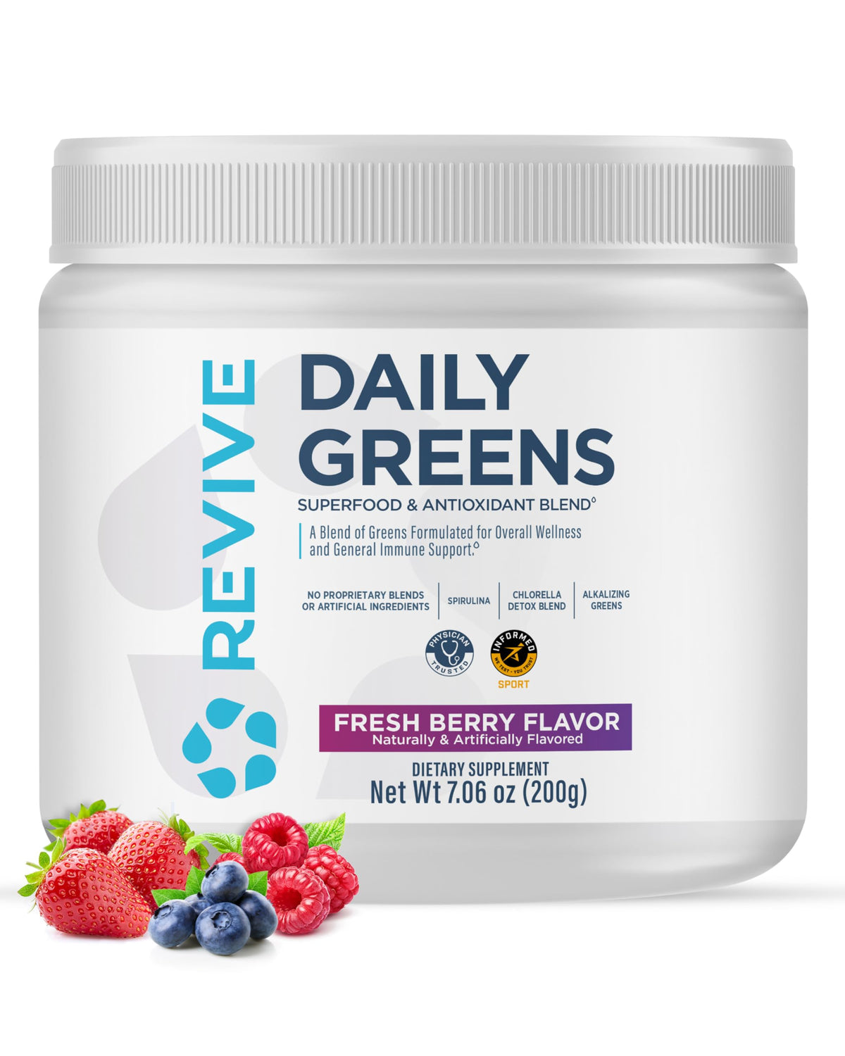 Revive MD Super Greens Powder Mix - Smoothie & Juice Mix with Green