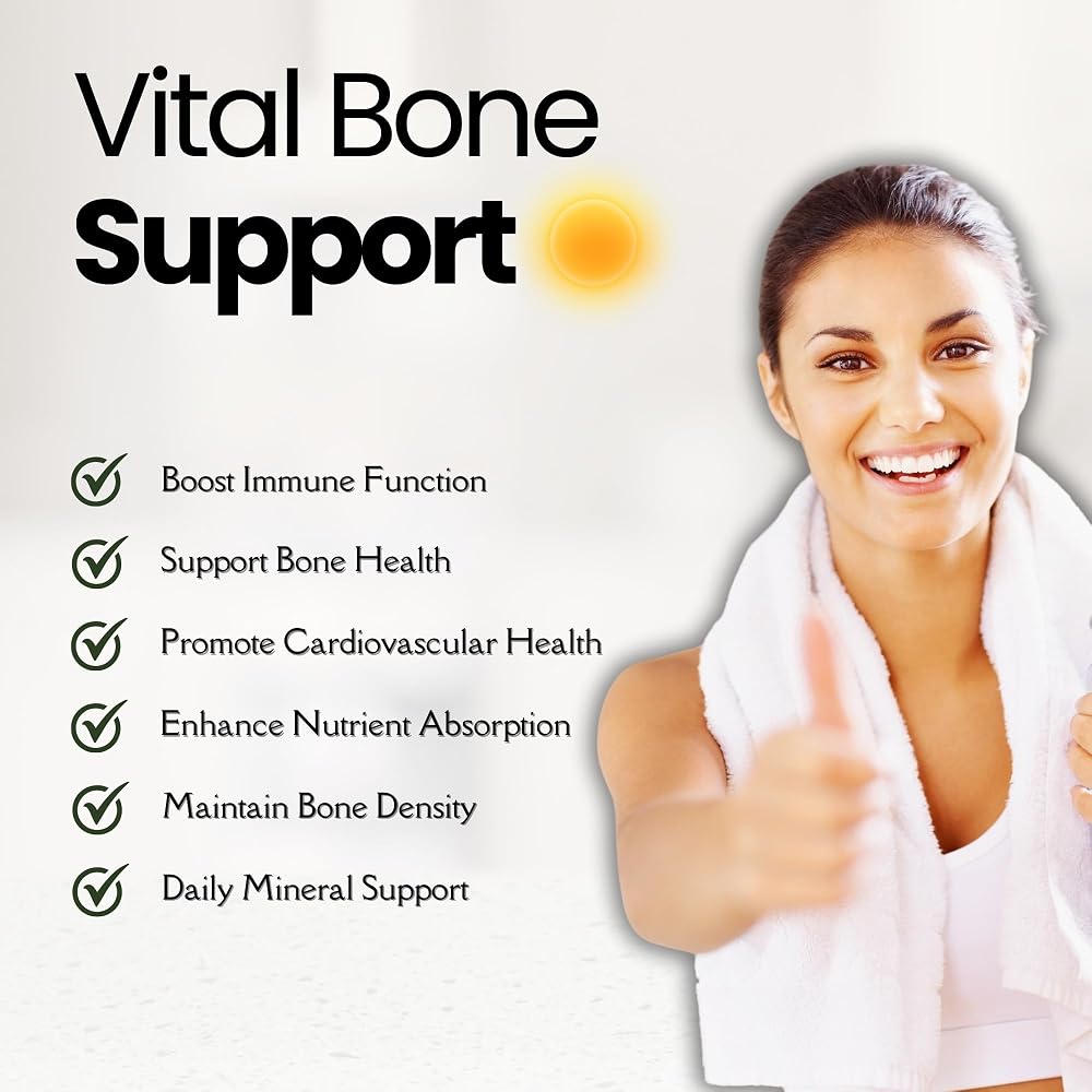 Orgaboom Vitamin D3 K2 Calcium Supplement - 60 Capsules - image 2
