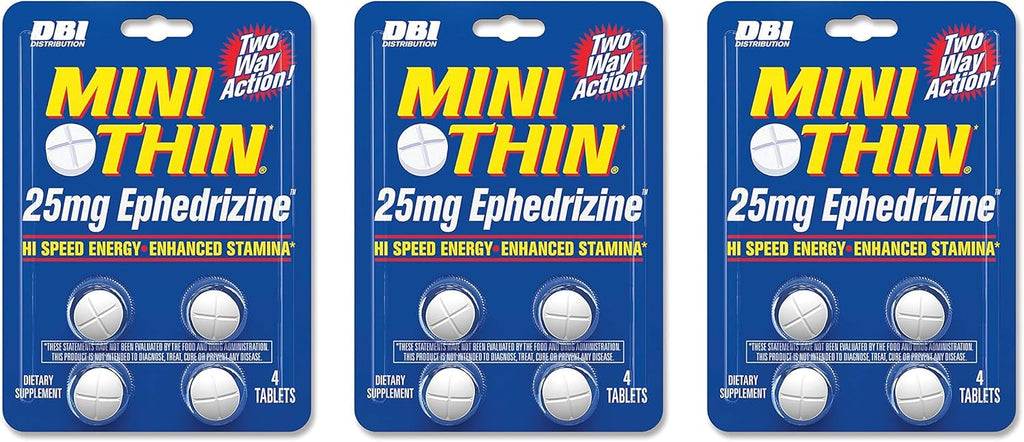 Mini Thin Energy Pill Two-Way Action 25mg Ephedrizine