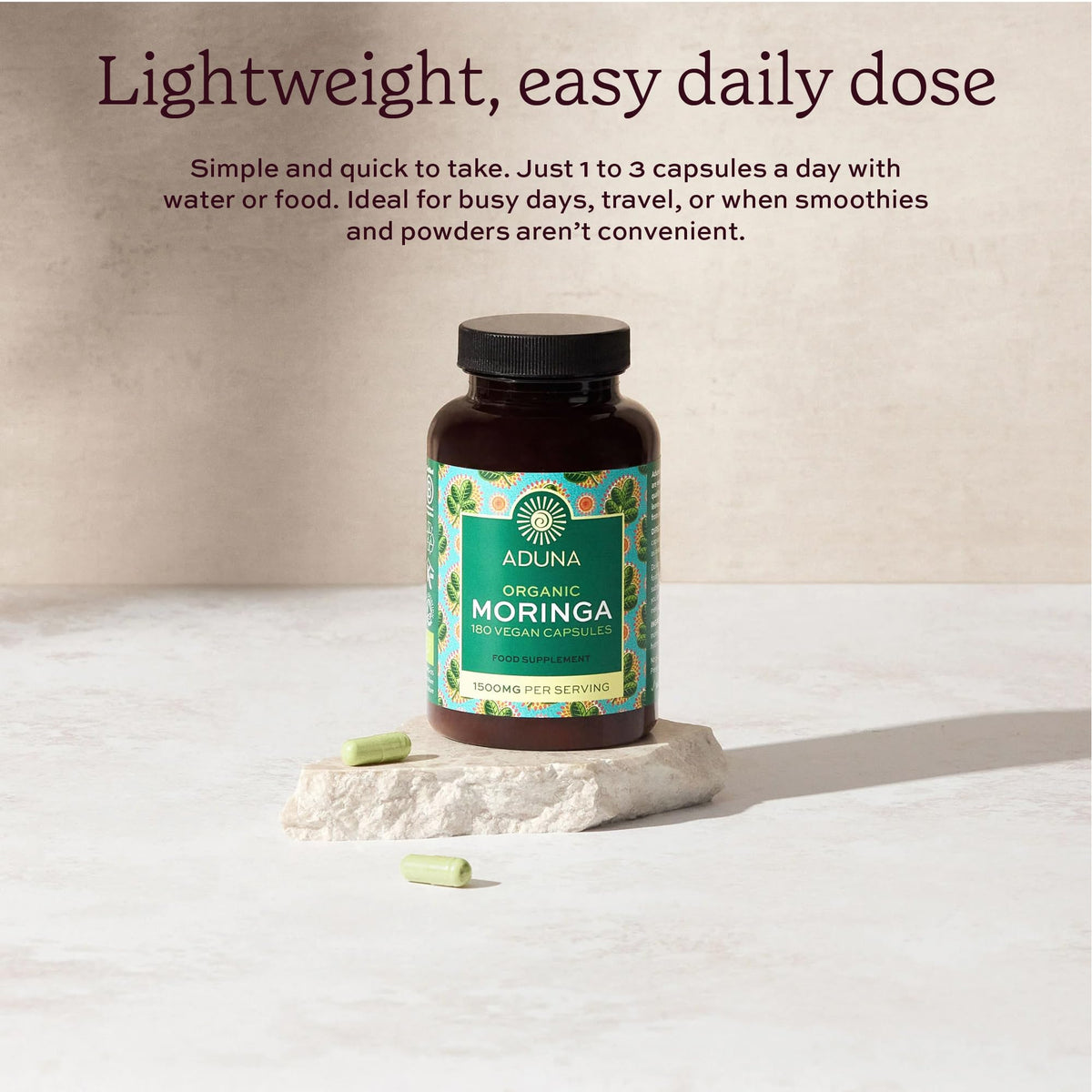Aduna Organic Moringa Capsules Energy & Immune Support - 180 Capsules - image 5