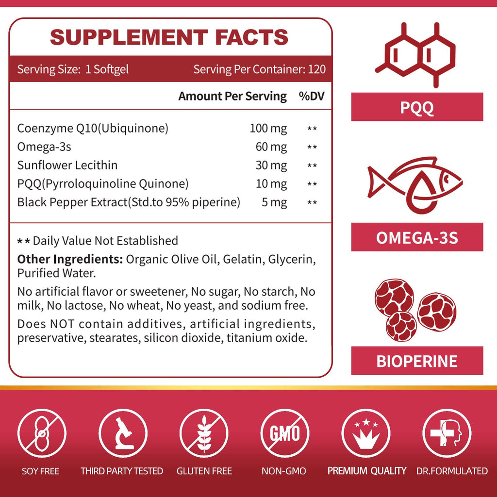 ZEBORA CoQ10 100mg Softgels - 120 Softgels - image 3
