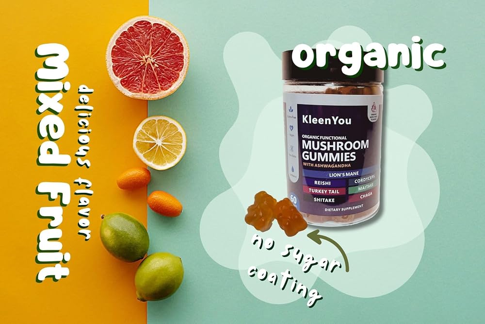 Generic Lion's Mane & Ashwagandha Mushroom Gummies - 60 Gummies - image 4