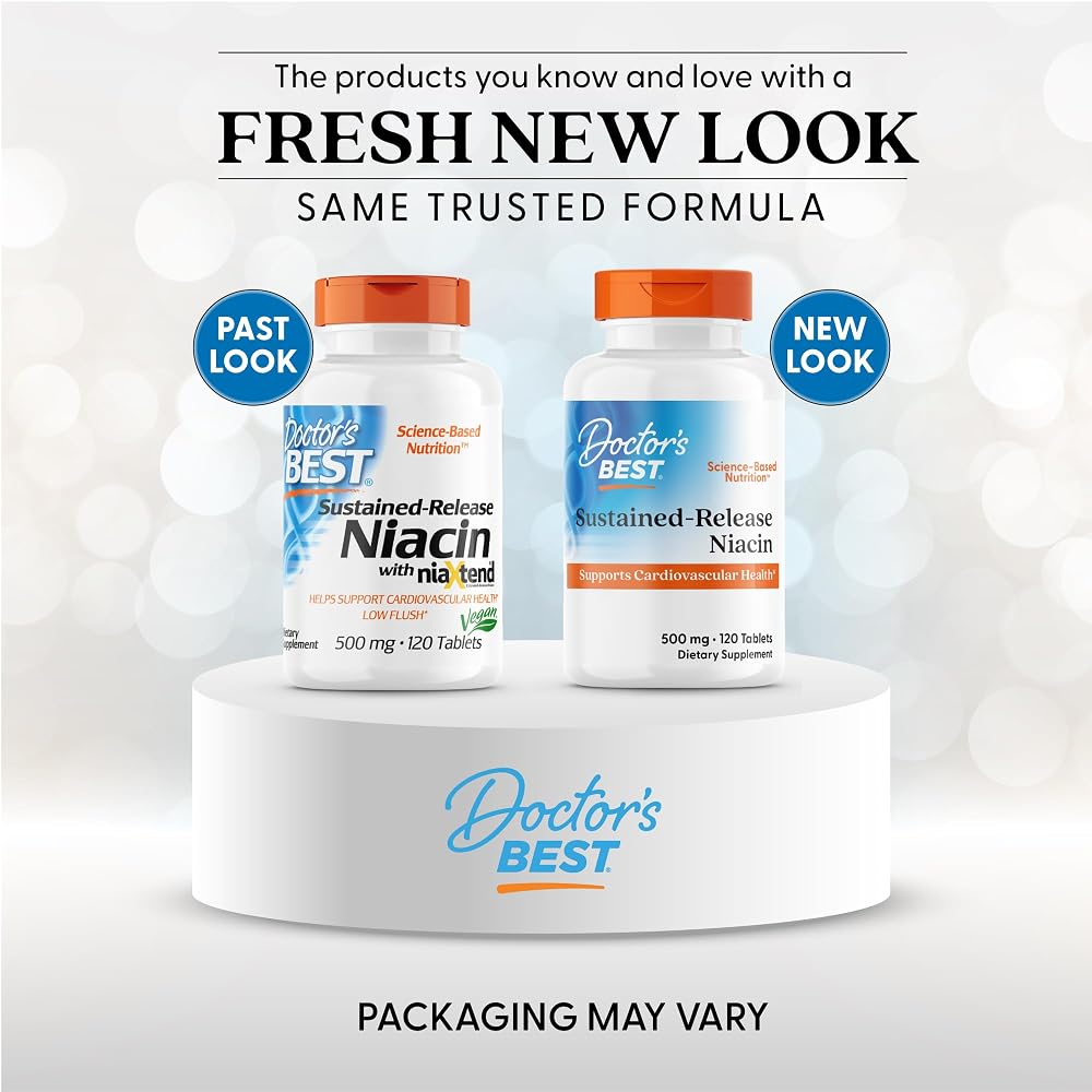 Doctor's Best Niacin 500 mg Extended Release - 120 Tablets - image 2