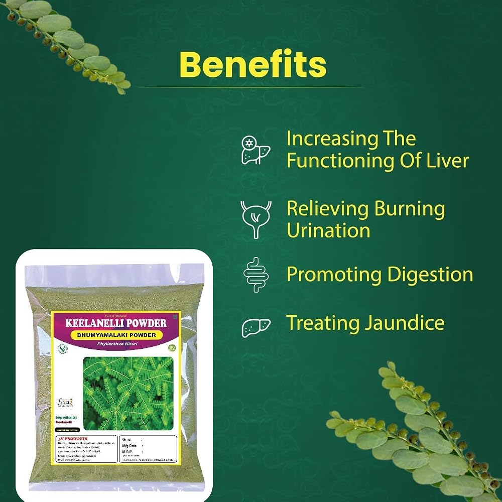 Generic Keelanelli Powder Bhumi Amla Phyllanthus Niruri - 400g - image 3