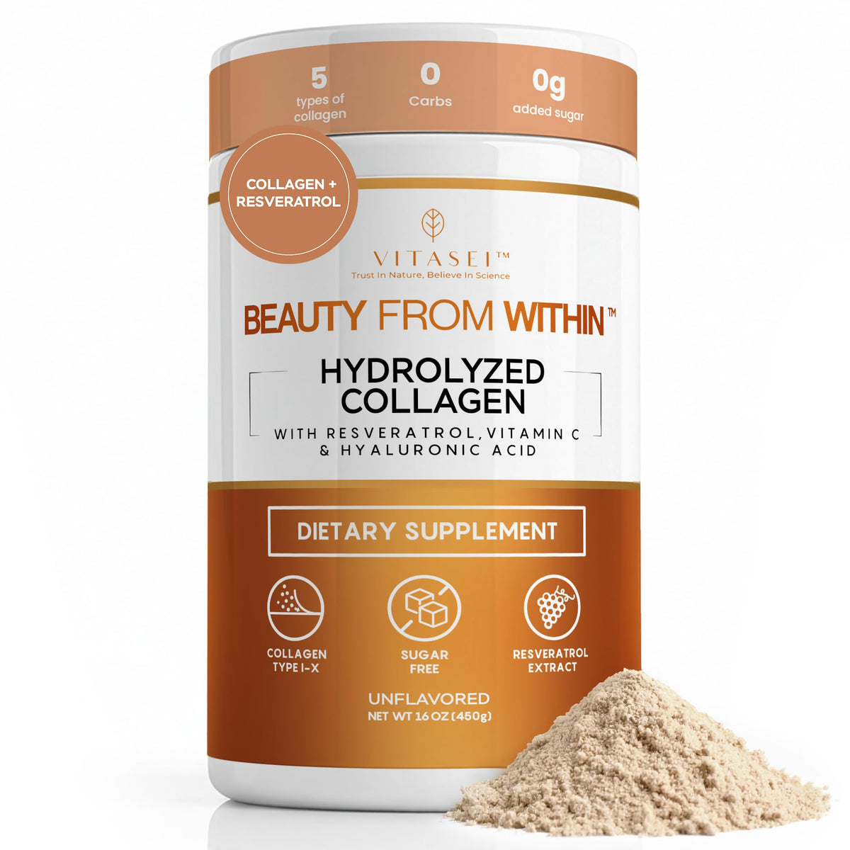 VITASEI Beauty Boost Collagen Peptides Powder