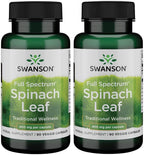 Swanson Full Spectrum Spinach Leaf 400 mg - 90 Vegetarian Capsules