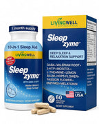 Sleepzyme Sleep Aid Supplement 10-in-1 Formula - 60 Capsules