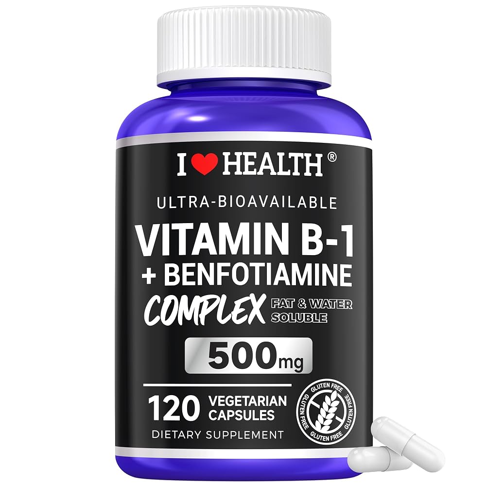 I LOVE HEALTH Vitamin B1 500mg with Benfotiamine 20mg