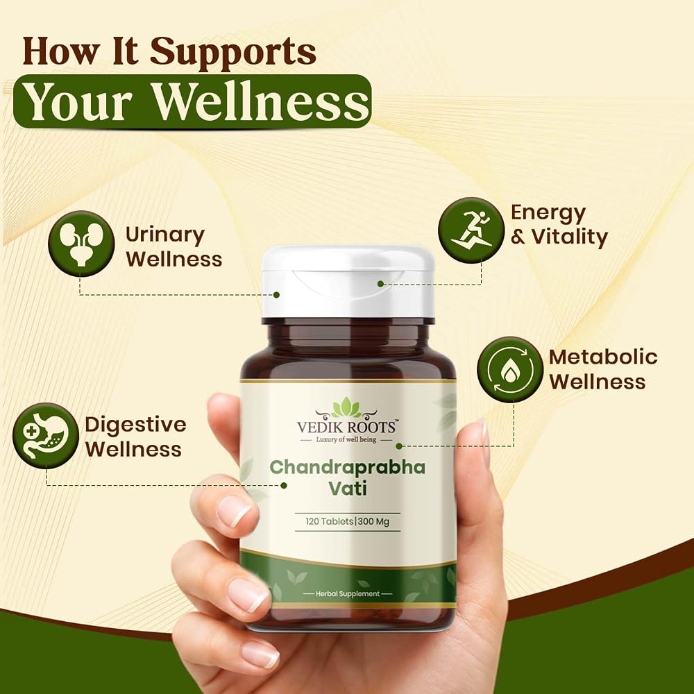 VEDIKROOTS Chandraprabha Vati Ayurvedic Herbal - 240 Tablets - image 3